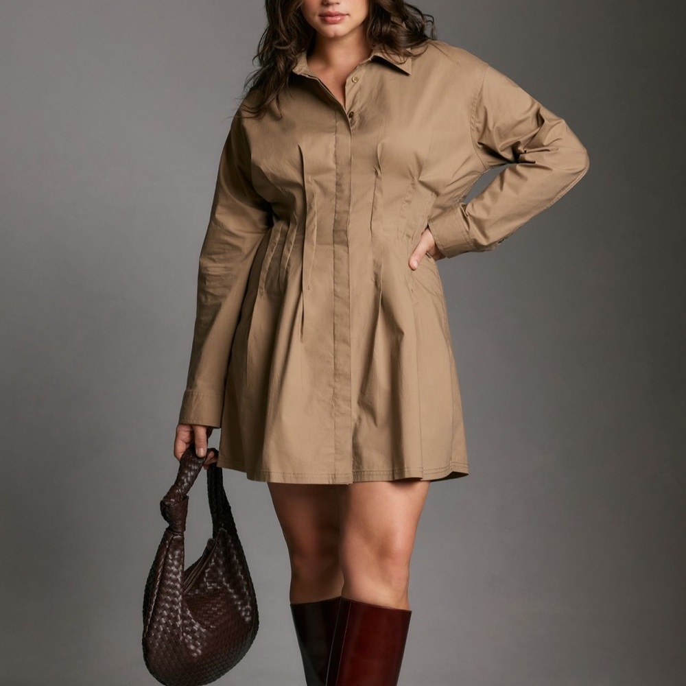 Anthropologie Pilcro Pintuck Mini Shirt Dress